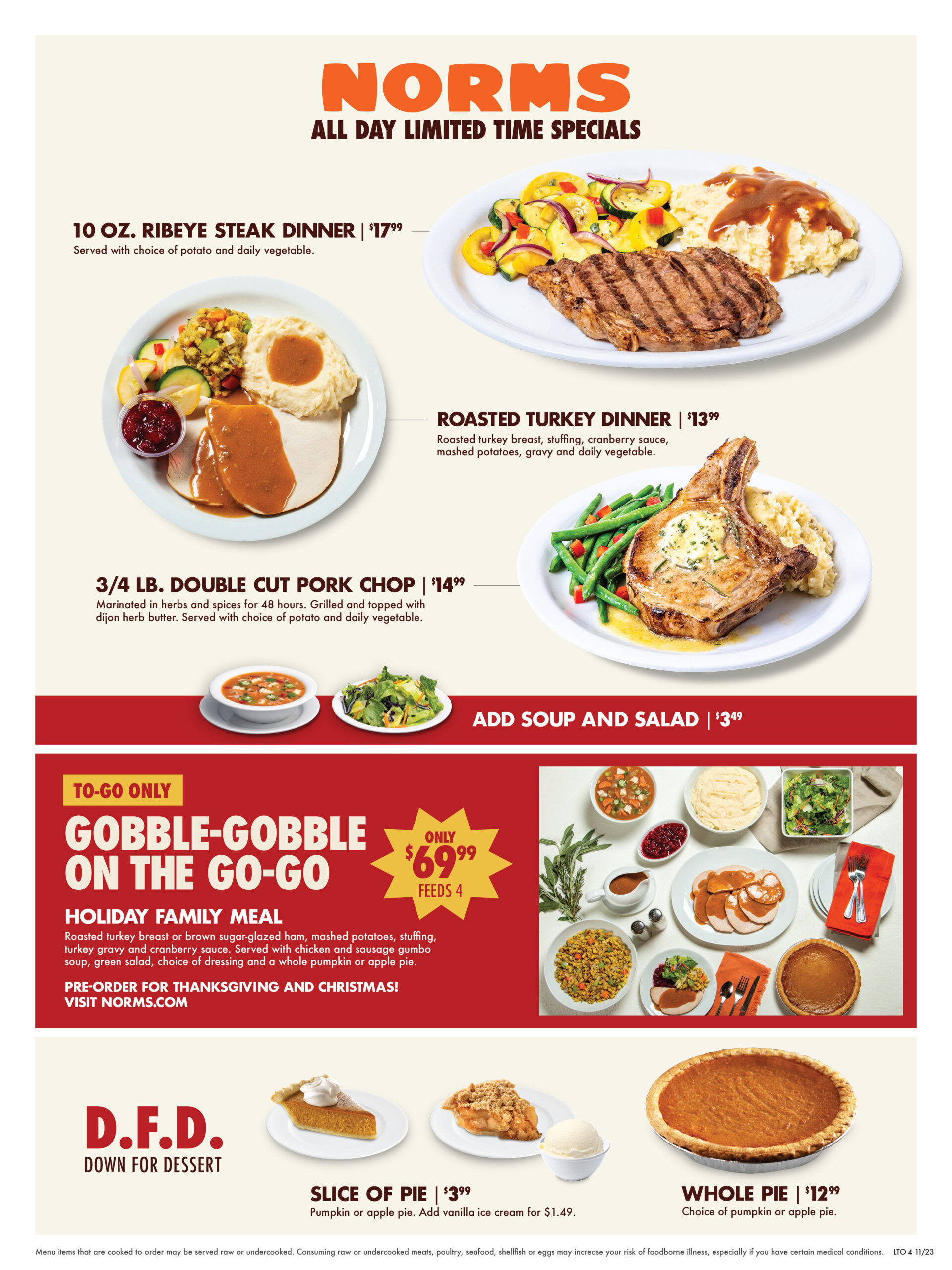 LIMITED TIME MENU - NORMS Restaurants